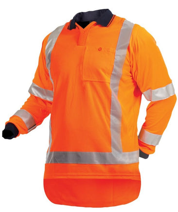 BISON TTMC-W17 LS Polyester Polo Orange