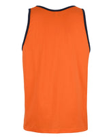 JBs Hi Vis Cotton Singlet Orange Navy