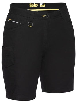 BISLEY Womens Flx & Move Cargo Short Black