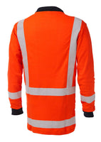 DANEUNDER FR LS Hi Vis Polo Zip Pocket