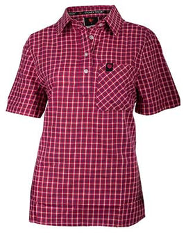 Stoney Creek Womens Checkchick Polo Fuchsia