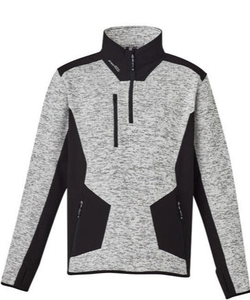 SYZMIK Streetworx Knit Zip Pullover Grey